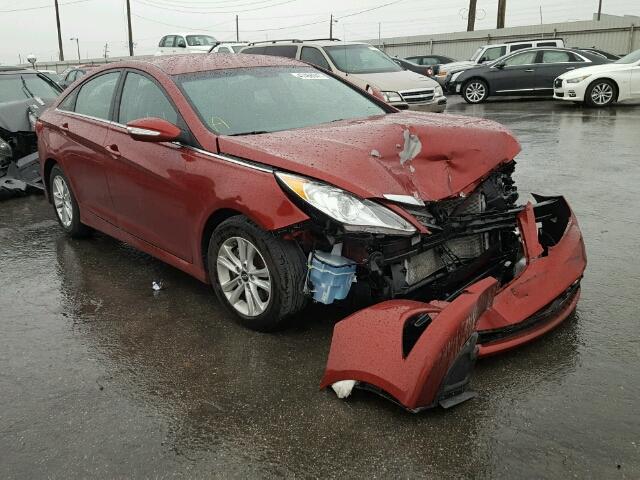 5NPEB4AC1EH814443 - 2014 HYUNDAI SONATA GLS RED photo 1