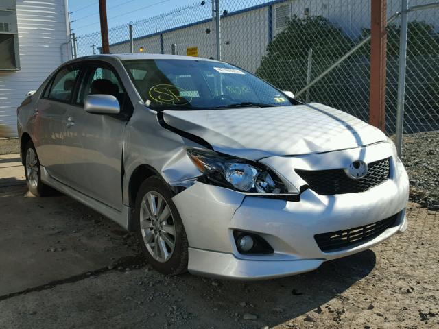 2T1BU4EE3AC463900 - 2010 TOYOTA COROLLA BA SILVER photo 1