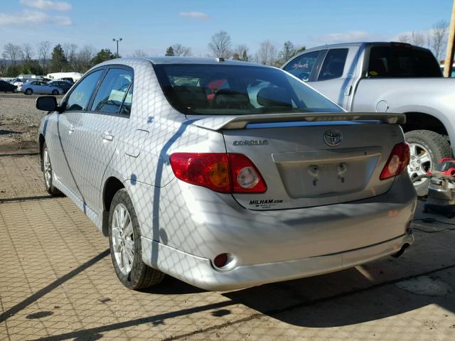 2T1BU4EE3AC463900 - 2010 TOYOTA COROLLA BA SILVER photo 3