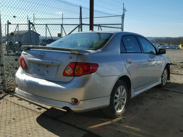 2T1BU4EE3AC463900 - 2010 TOYOTA COROLLA BA SILVER photo 4