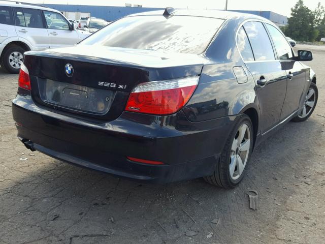 WBANV13508BZ48674 - 2008 BMW 528 XI BLACK photo 4