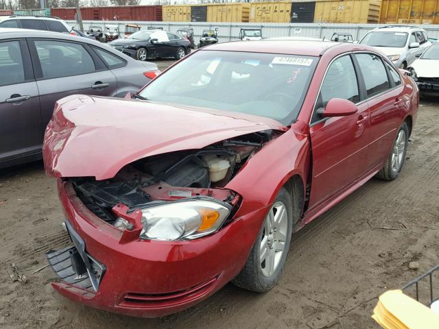 2G1WB5E39C1277591 - 2012 CHEVROLET IMPALA LT MAROON photo 2