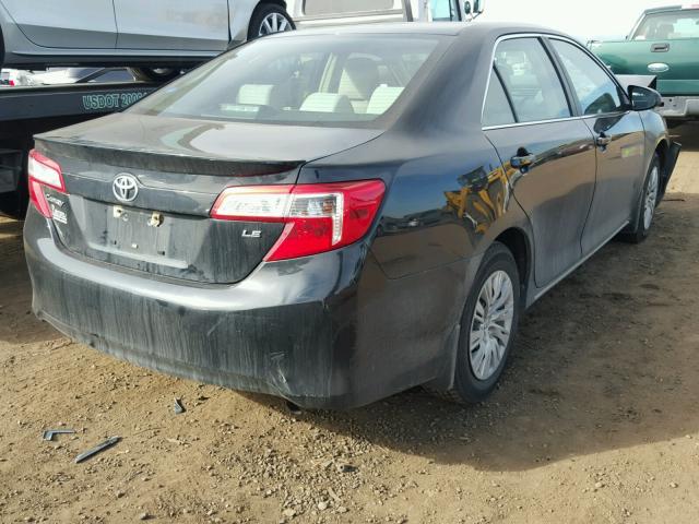 4T4BF1FK6DR299709 - 2013 TOYOTA CAMRY L BLACK photo 4