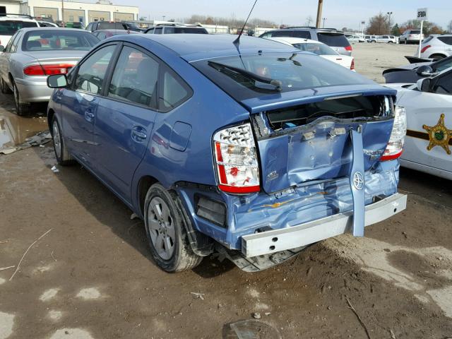 JTDKB20U977578262 - 2007 TOYOTA PRIUS BLUE photo 3