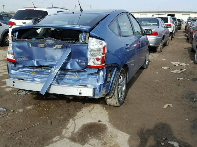 JTDKB20U977578262 - 2007 TOYOTA PRIUS BLUE photo 4