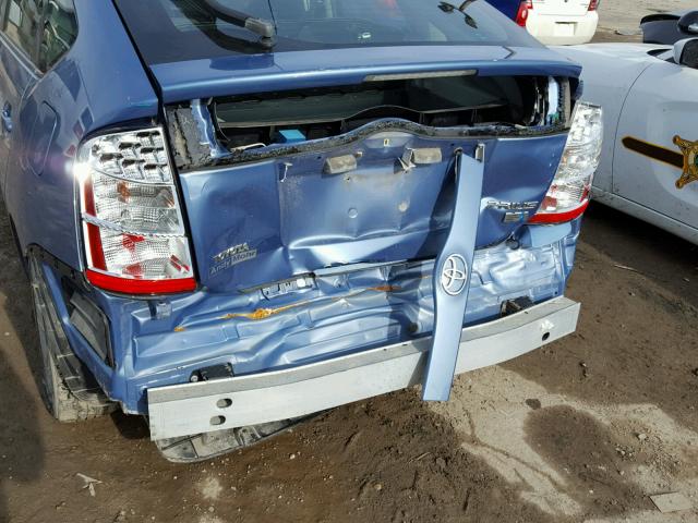 JTDKB20U977578262 - 2007 TOYOTA PRIUS BLUE photo 9