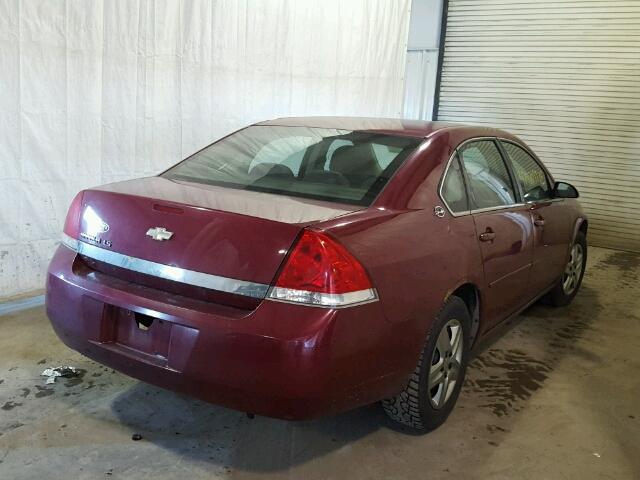 2G1WB58K969215097 - 2006 CHEVROLET IMPALA LS RED photo 4