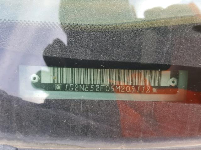1G2NE52F05M209118 - 2005 PONTIAC GRAND AM S Gümüş foto 10