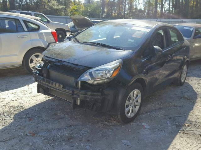 KNADM4A30D6256404 - 2013 KIA RIO LX BLACK photo 2