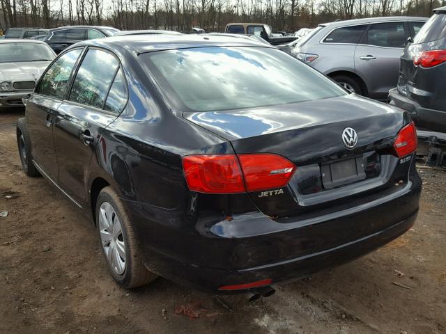 3VWDZ7AJ9BM054689 - 2011 VOLKSWAGEN JETTA SE BLACK photo 3