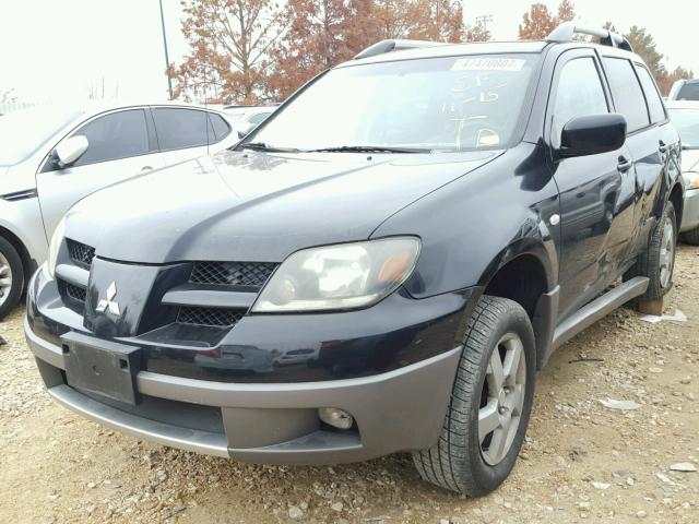 JA4LZ41G63U073984 - 2003 MITSUBISHI OUTLANDER BLACK photo 2