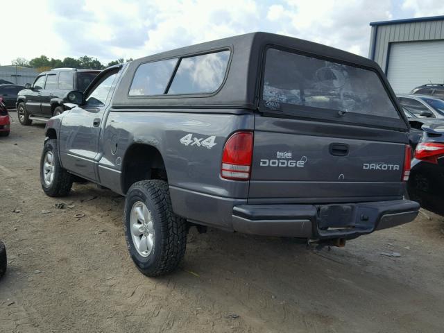 1D7GG36N24S593388 - 2004 DODGE DAKOTA SPO GRAY photo 3