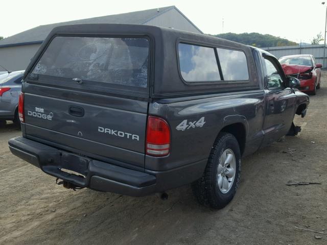 1D7GG36N24S593388 - 2004 DODGE DAKOTA SPO GRAY photo 4