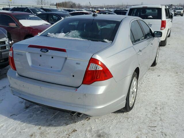 3FAHP0HA5BR294967 - 2011 FORD FUSION SE SILVER photo 4