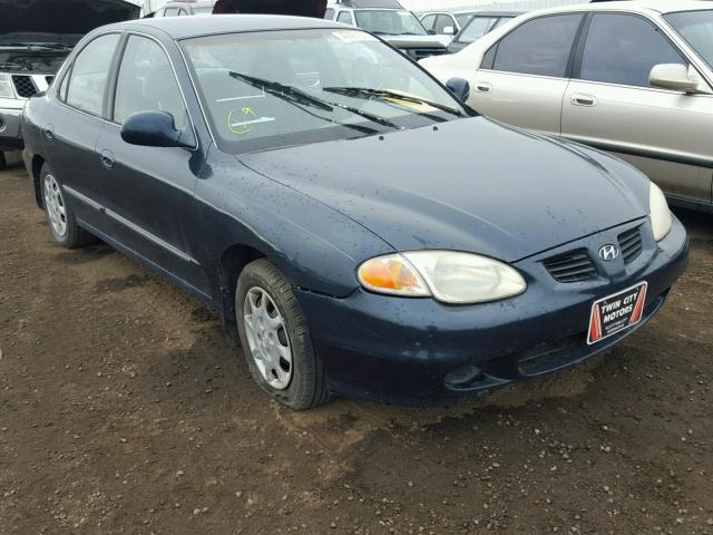 KMHJF35F9YU978708 - 2000 HYUNDAI ELANTRA GL BLUE photo 1