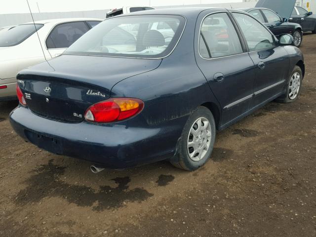 KMHJF35F9YU978708 - 2000 HYUNDAI ELANTRA GL BLUE photo 4