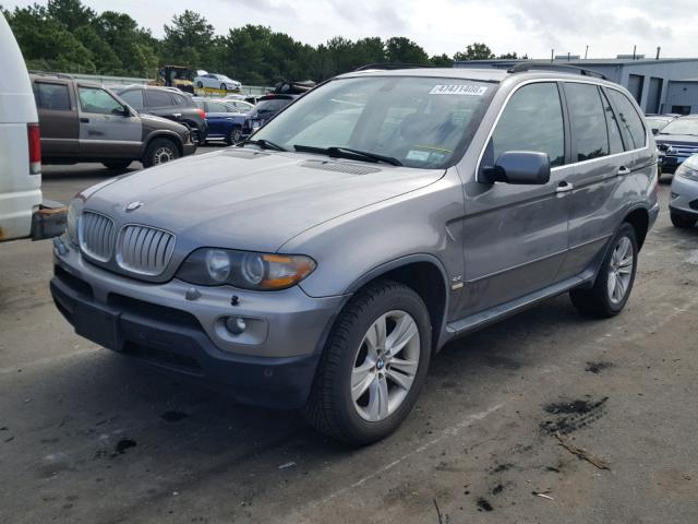 5UXFB53585LV11291 - 2005 BMW X5 4.4I GRAY photo 2