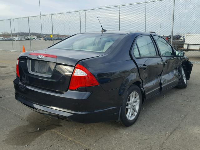 3FAHP0GA8BR123406 - 2011 FORD FUSION S BLACK photo 4