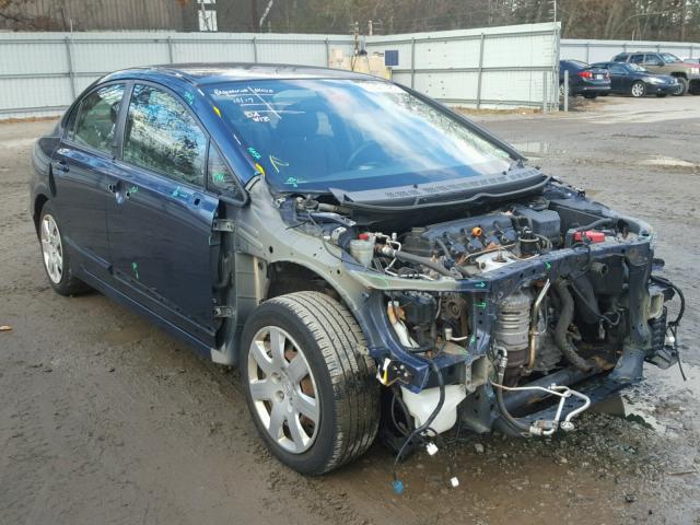 1HGFA16578L046050 - 2008 HONDA CIVIC LX BLUE photo 1