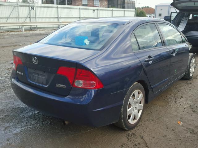 1HGFA16578L046050 - 2008 HONDA CIVIC LX BLUE photo 4