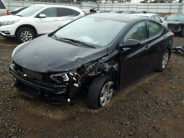 KMHDH4AEXGU636869 - 2016 HYUNDAI ELANTRA SE BLACK photo 2