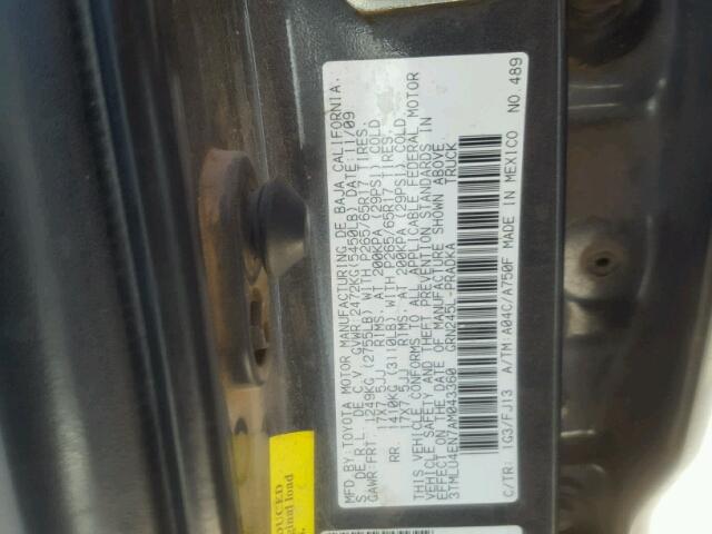 3TMLU4EN7AM043360 - 2010 TOYOTA TACOMA DOU გრაფიტი ფოტო 10