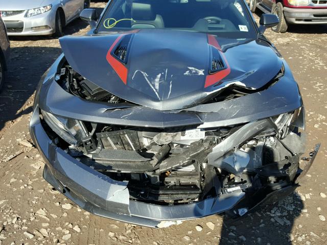 1G1FG1R77H0117736 - 2017 CHEVROLET CAMARO SS GRAY photo 7