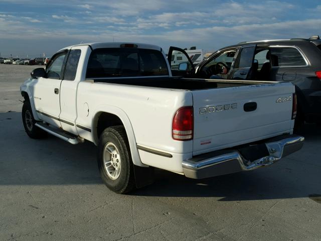 1B7GG23Y4VS174298 - 1997 DODGE DAKOTA WHITE photo 3