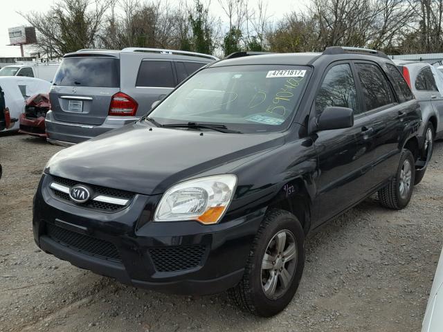 KNDJF724497590462 - 2009 KIA SPORTAGE L BLACK photo 2