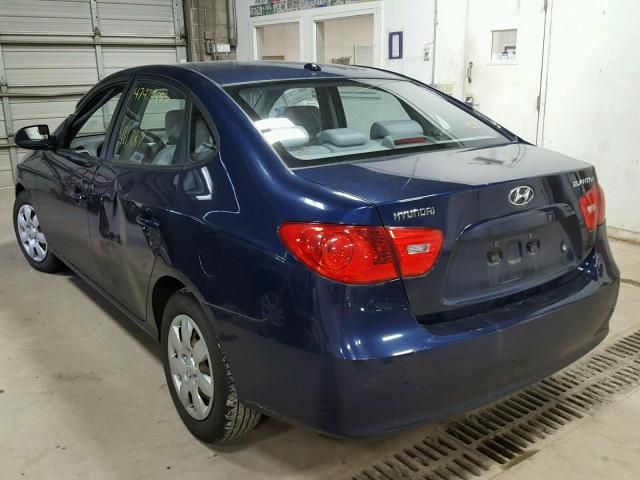 KMHDU46DX7U228920 - 2007 HYUNDAI ELANTRA GL BLUE photo 3