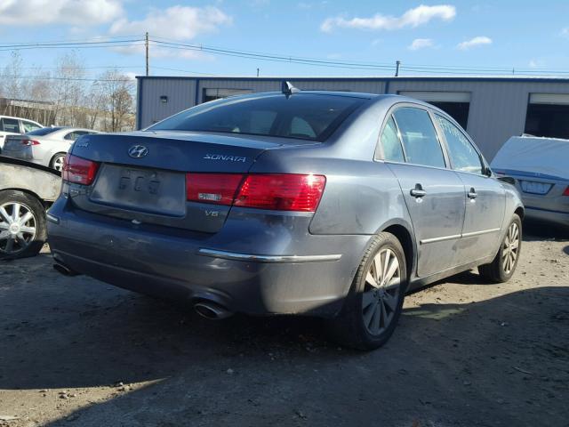 5NPEU46F39H537801 - 2009 HYUNDAI SONATA SE GRAY photo 4