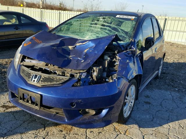 JHMGE8H41AC012680 - 2010 HONDA FIT SPORT BLUE photo 2