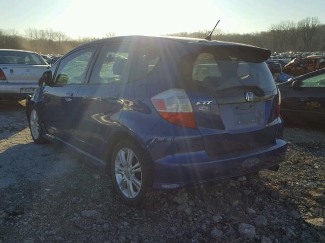 JHMGE8H41AC012680 - 2010 HONDA FIT SPORT BLUE photo 3