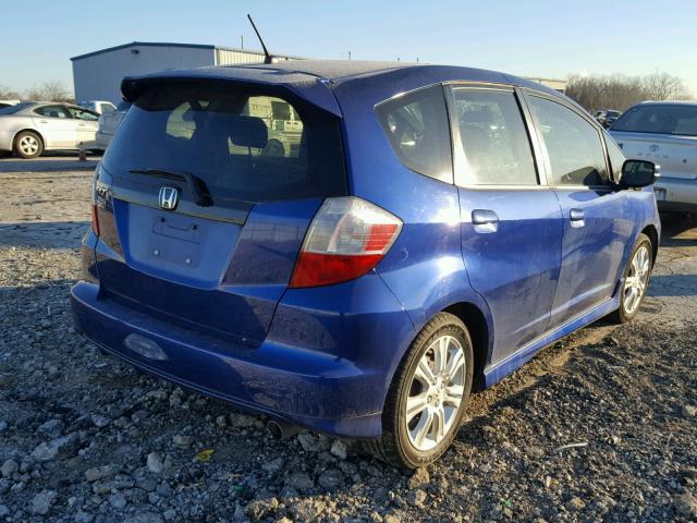 JHMGE8H41AC012680 - 2010 HONDA FIT SPORT BLUE photo 4