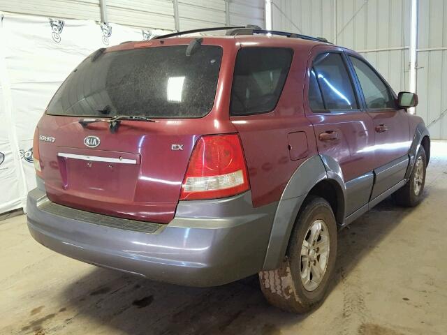 KNDJD733465591470 - 2006 KIA SORENTO EX BURGUNDY photo 4