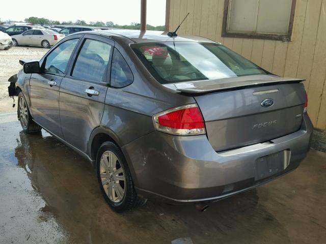 1FAHP3HN3AW231267 - 2010 FORD FOCUS SEL GRAY photo 3