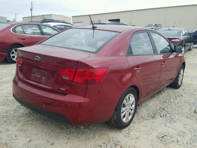 KNAFU4A20A5221217 - 2010 KIA FORTE EX RED photo 4