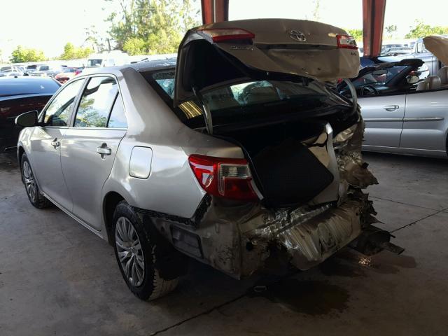 4T1BF1FK0EU396271 - 2014 TOYOTA CAMRY L GRAY photo 3