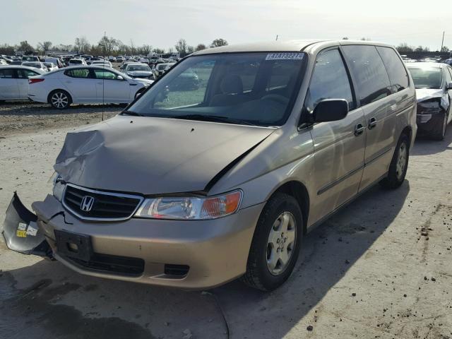 2HKRL185X1H568295 - 2001 HONDA ODYSSEY LX GOLD photo 2