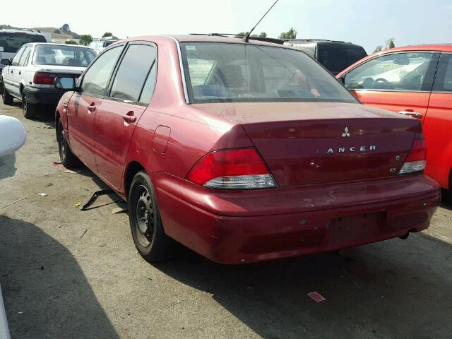 JA3AJ26E12U044731 - 2002 MITSUBISHI LANCER ES RED photo 3