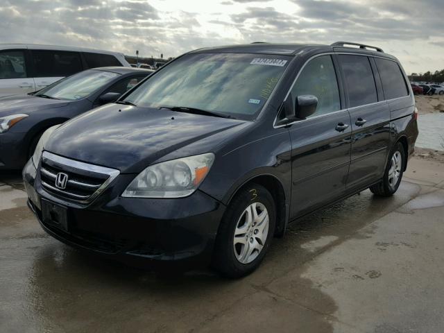 5FNRL38617B023260 - 2007 HONDA ODYSSEY EX BLACK photo 2