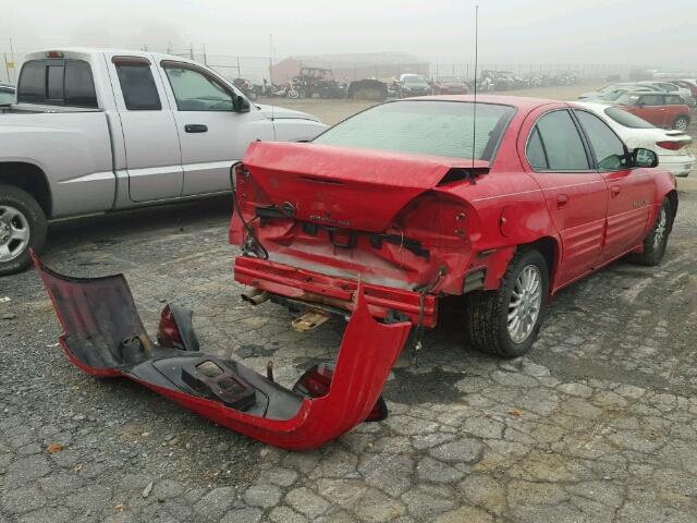 1G2NE52E5XM782249 - 1999 PONTIAC GRAND AM S RED photo 4