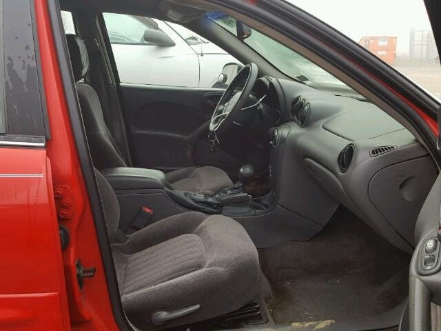 1G2NE52E5XM782249 - 1999 PONTIAC GRAND AM S RED photo 5