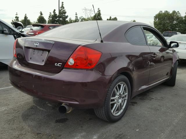 JTKDE177250010427 - 2005 TOYOTA SCION TC PURPLE photo 4