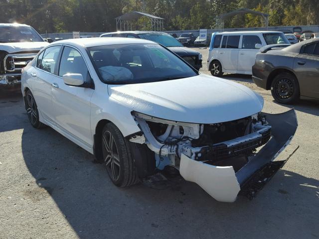 1HGCR2F16HA001286 - 2017 HONDA ACCORD SPO WHITE photo 1