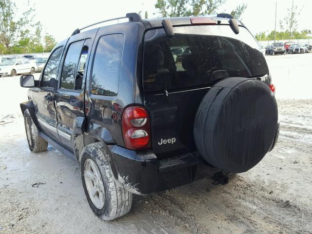 1J4GK58K75W543274 - 2005 JEEP LIBERTY LI BLACK photo 3