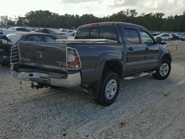 5TFJU4GN7CX018444 - 2012 TOYOTA TACOMA DOU GRAY photo 4