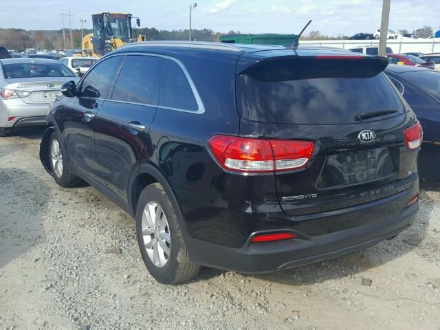 5XYPG4A57GG142474 - 2016 KIA SORENTO LX BLACK photo 3