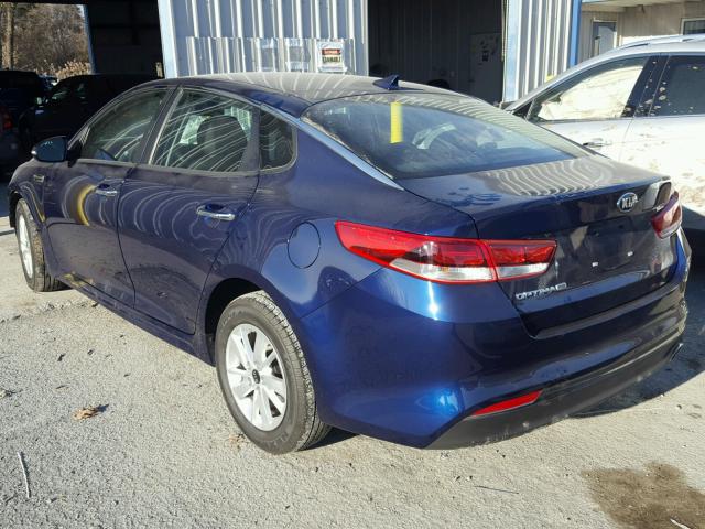 5XXGT4L39HG149942 - 2017 KIA OPTIMA LX BLUE photo 3