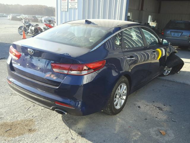 5XXGT4L39HG149942 - 2017 KIA OPTIMA LX BLUE photo 4